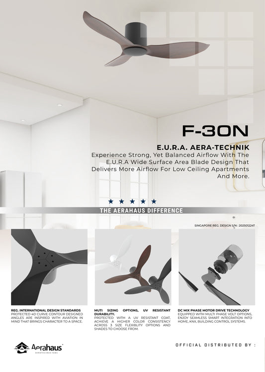 F-30N Aerahaus Technik DC Ceiling Fan
