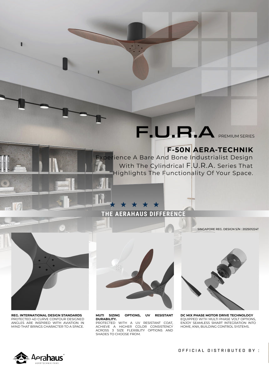F.U.R.A F-50N Aerahaus Technik DC Ceiling Fan