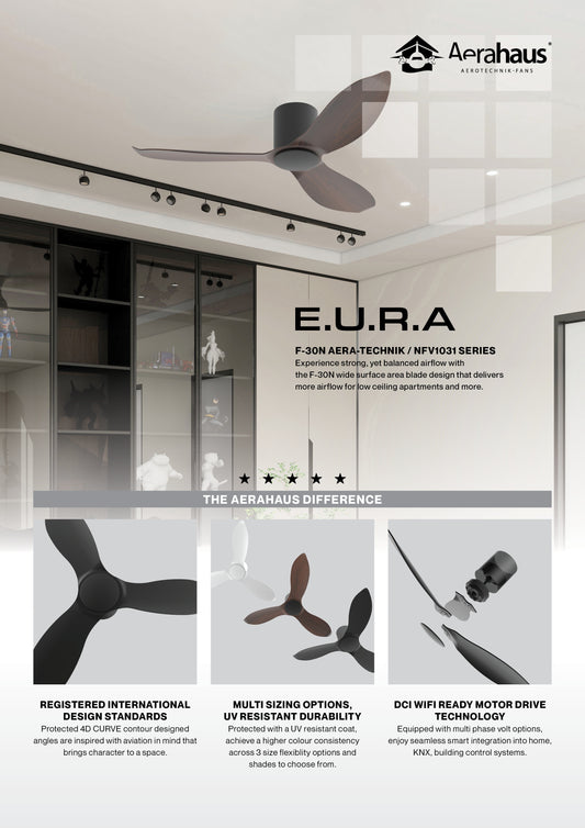 F-30N Aerahaus Technik DC Ceiling Fan
